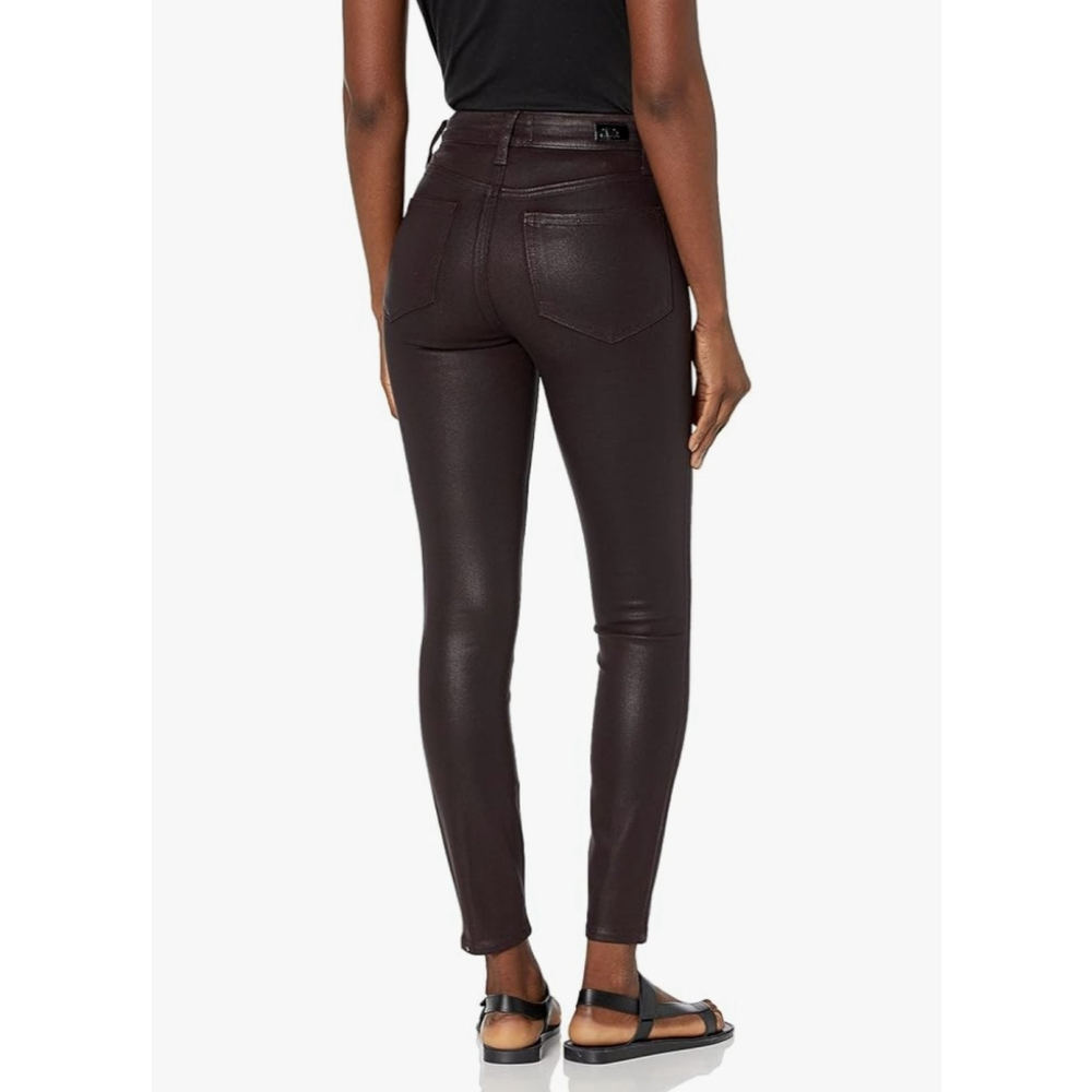NEW $219 Paige Hoxton Ankle Jeans Deep Emerald Luxe Coating Size 32 - Picture 4 of 6